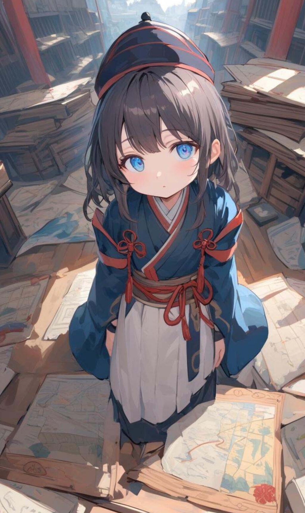 古代中国の官吏の小さな女の子