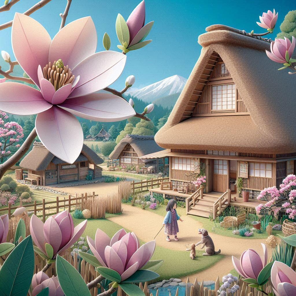 木蓮(ペーパークラフト)