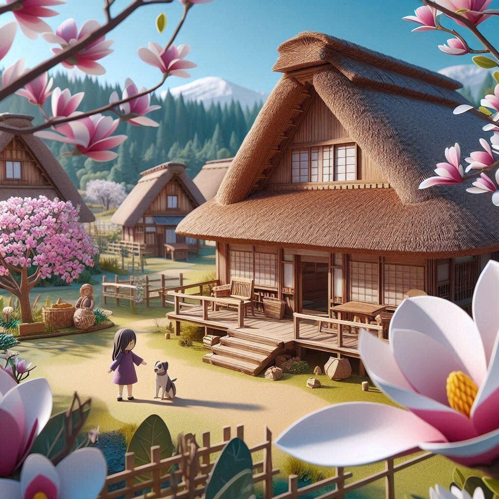 木蓮(ペーパークラフト)