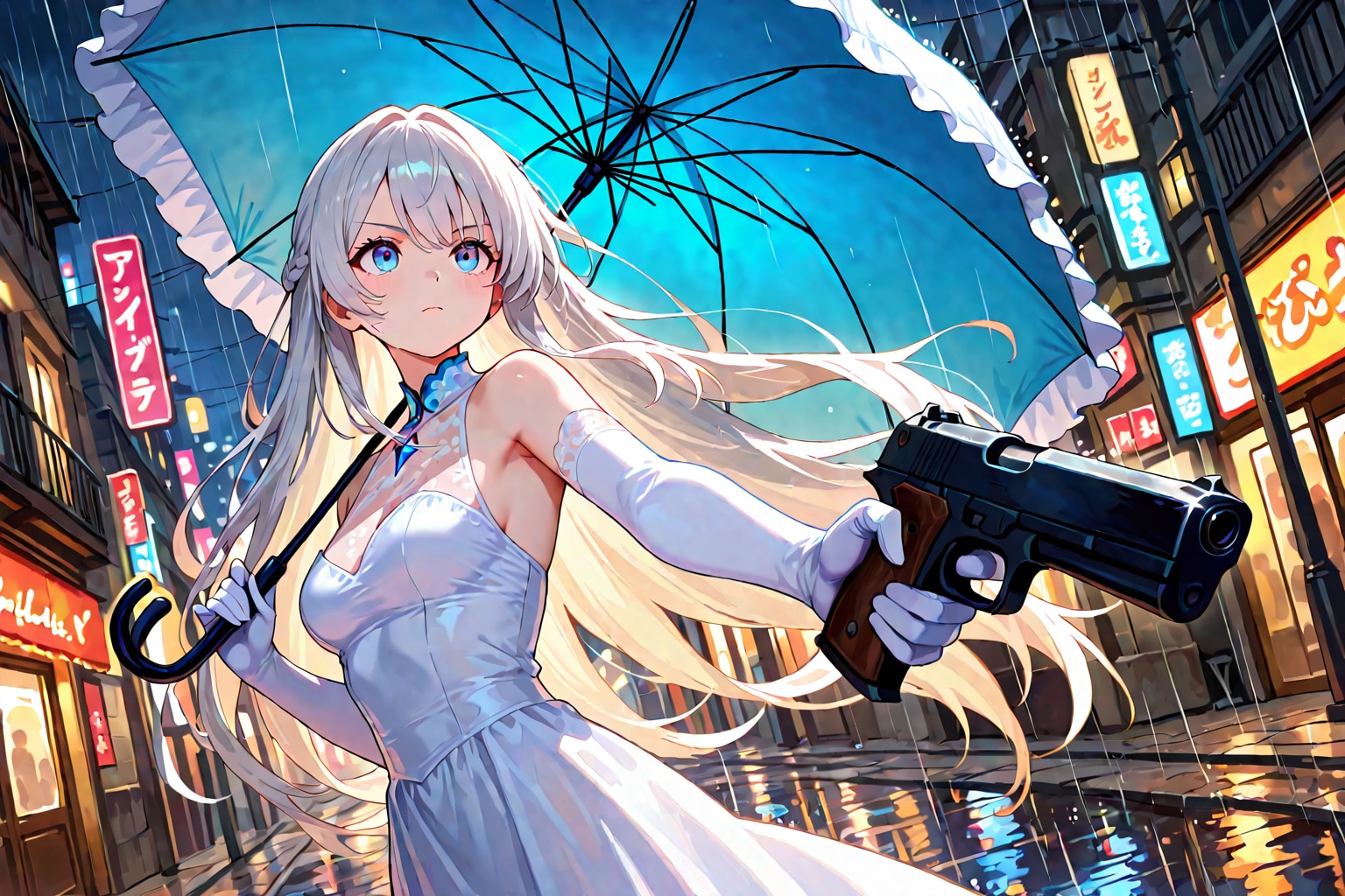 傘と拳銃