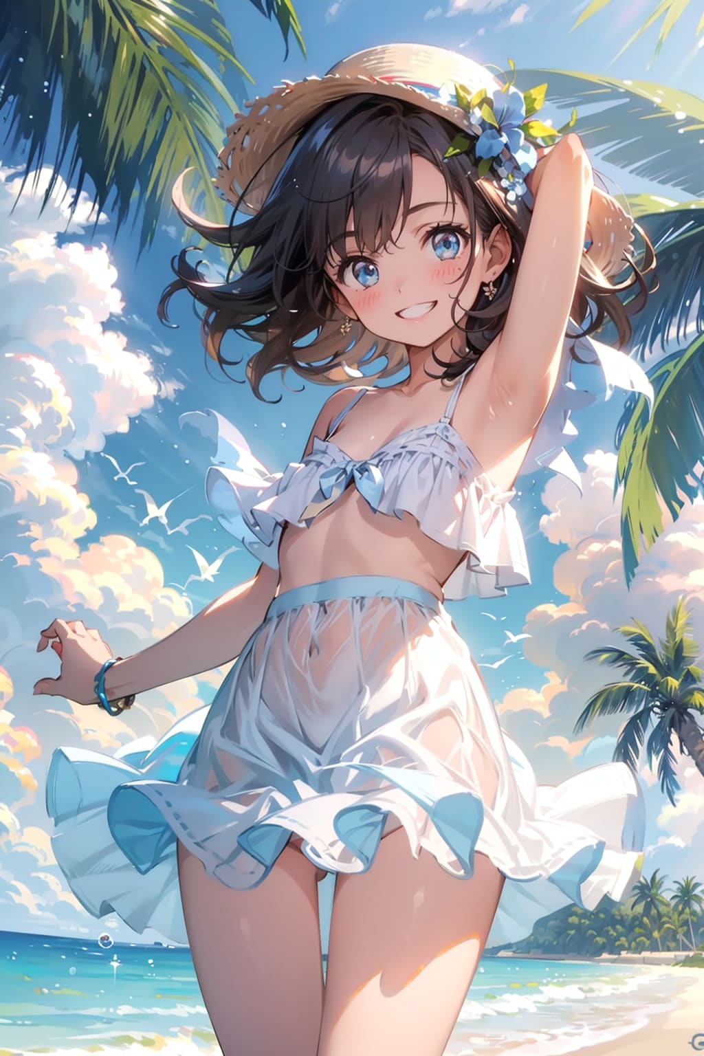 白いサンドレスは透ける