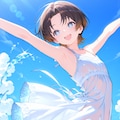 白いサンドレスは透ける 4枚目