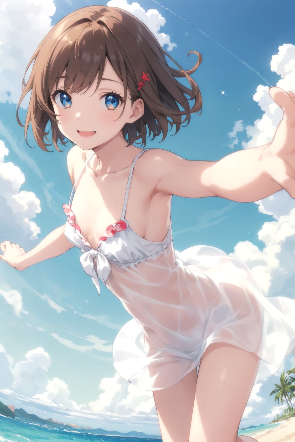 白いサンドレスは透ける