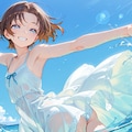白いサンドレスは透ける 7枚目