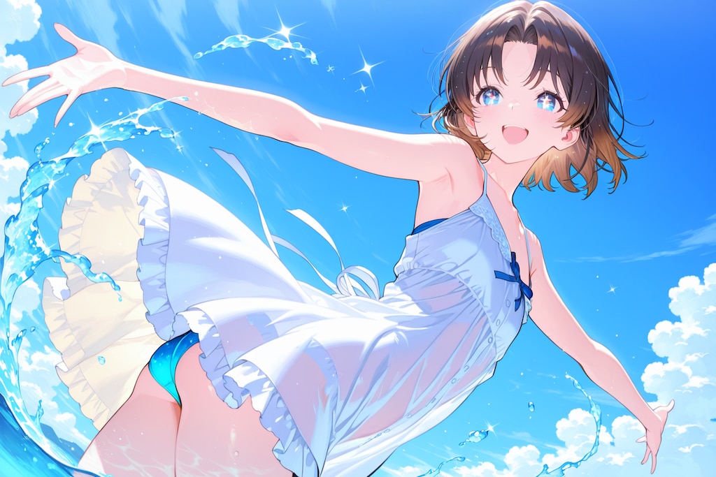 白いサンドレスは透ける