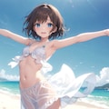 白いサンドレスは透ける 11枚目