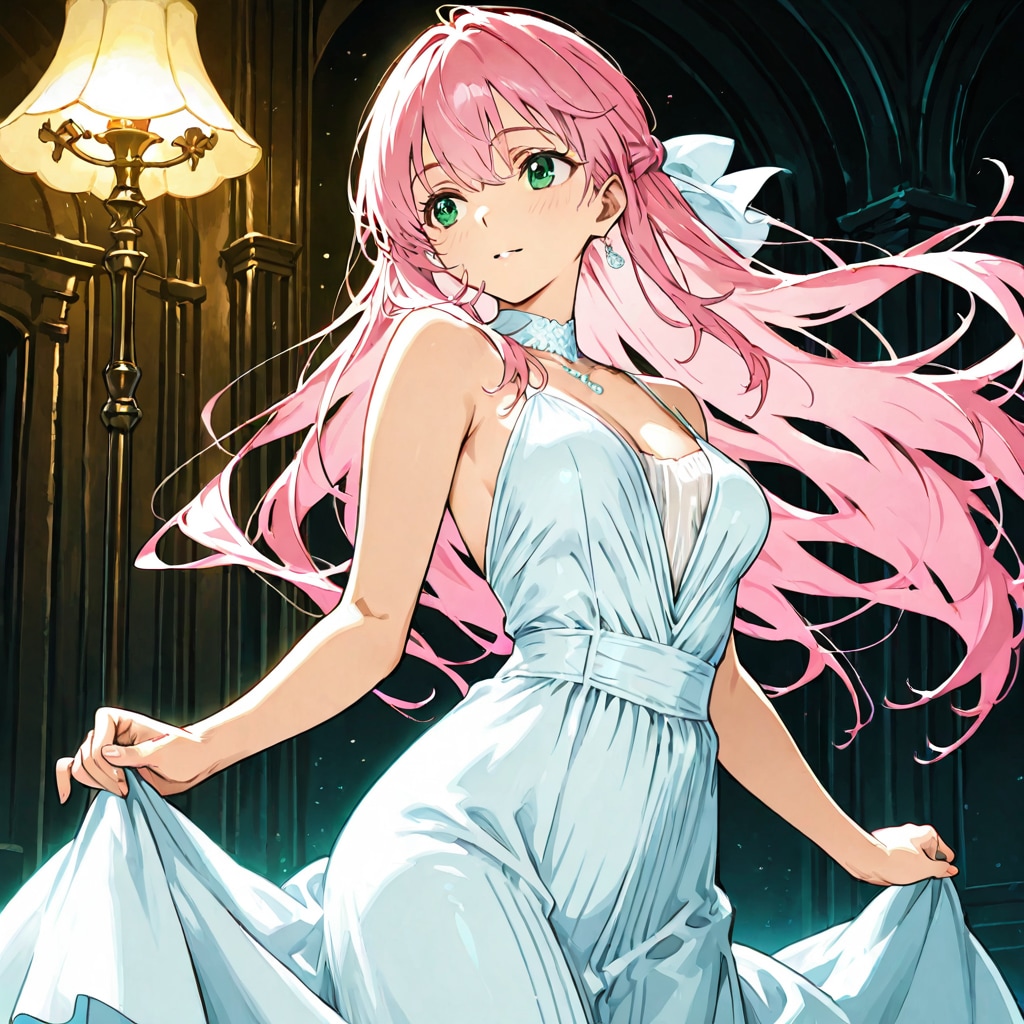 白いドレスと純粋な美