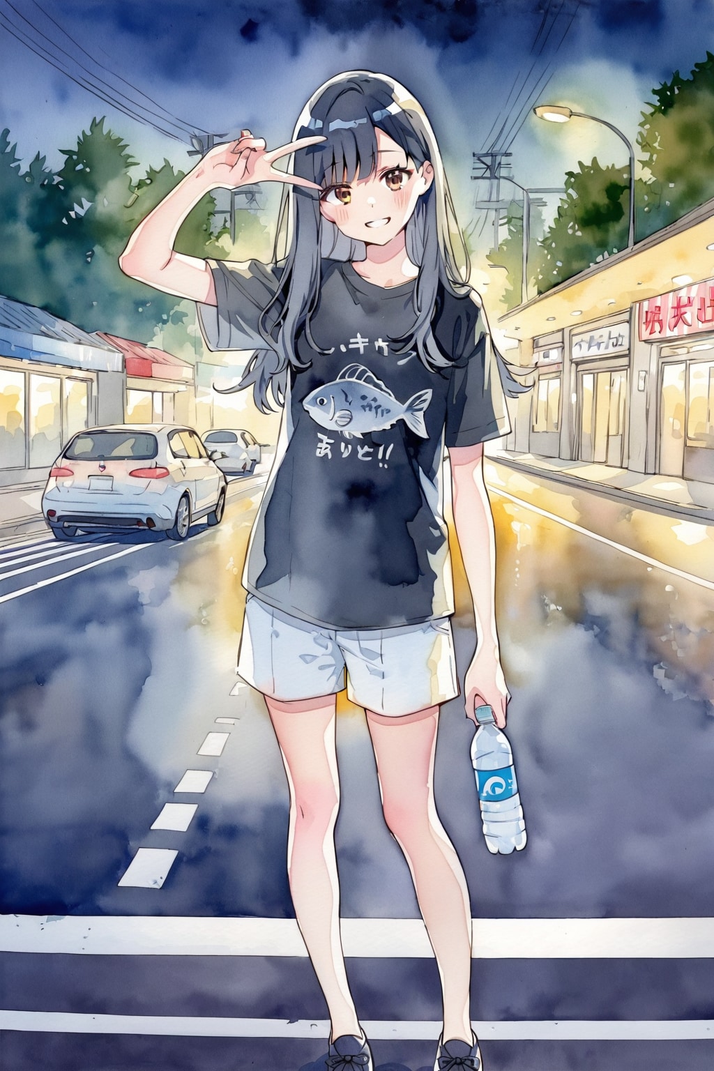 夜に出歩く子