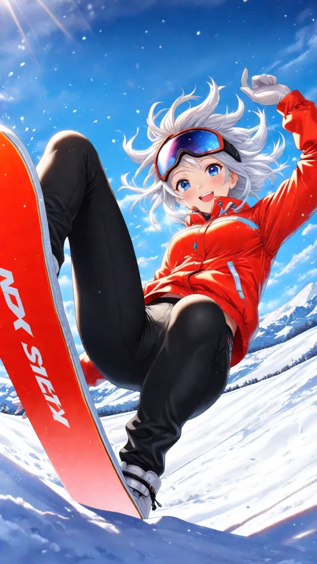 ダイナミックなスノーボード！