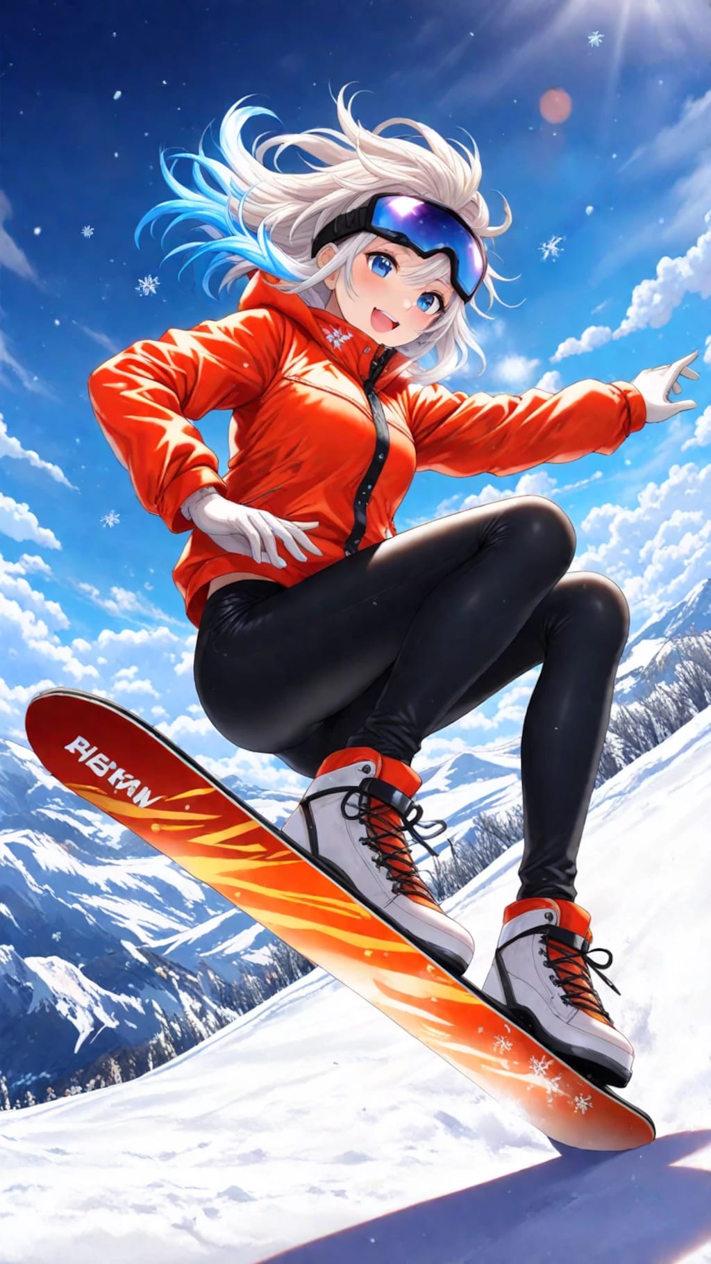 ダイナミックなスノーボード！