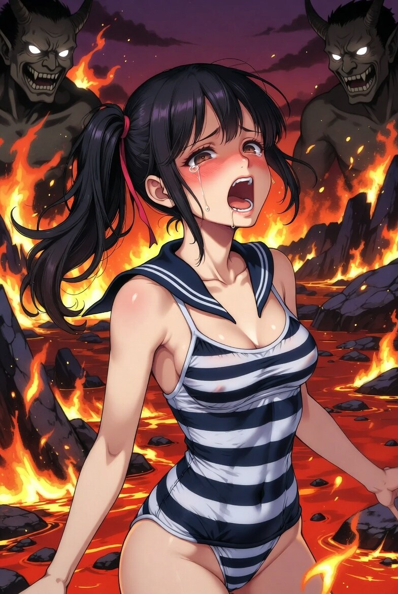 縞スク…？