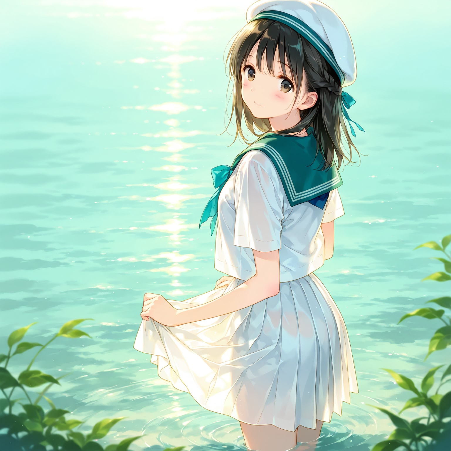 水辺の少女 | の人気AIイラスト・グラビア