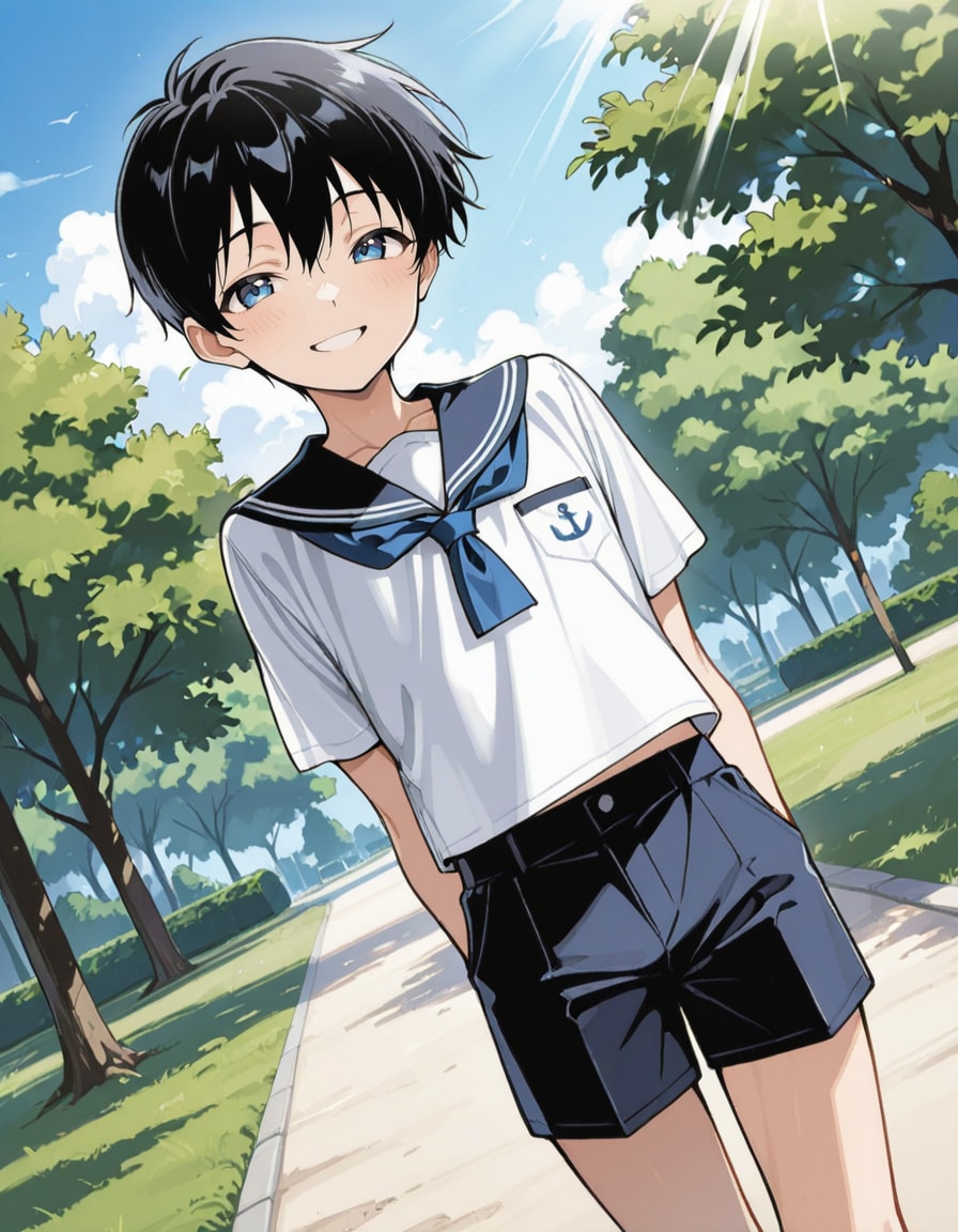 セーラー短パンショタ | の人気AIイラスト・グラビア