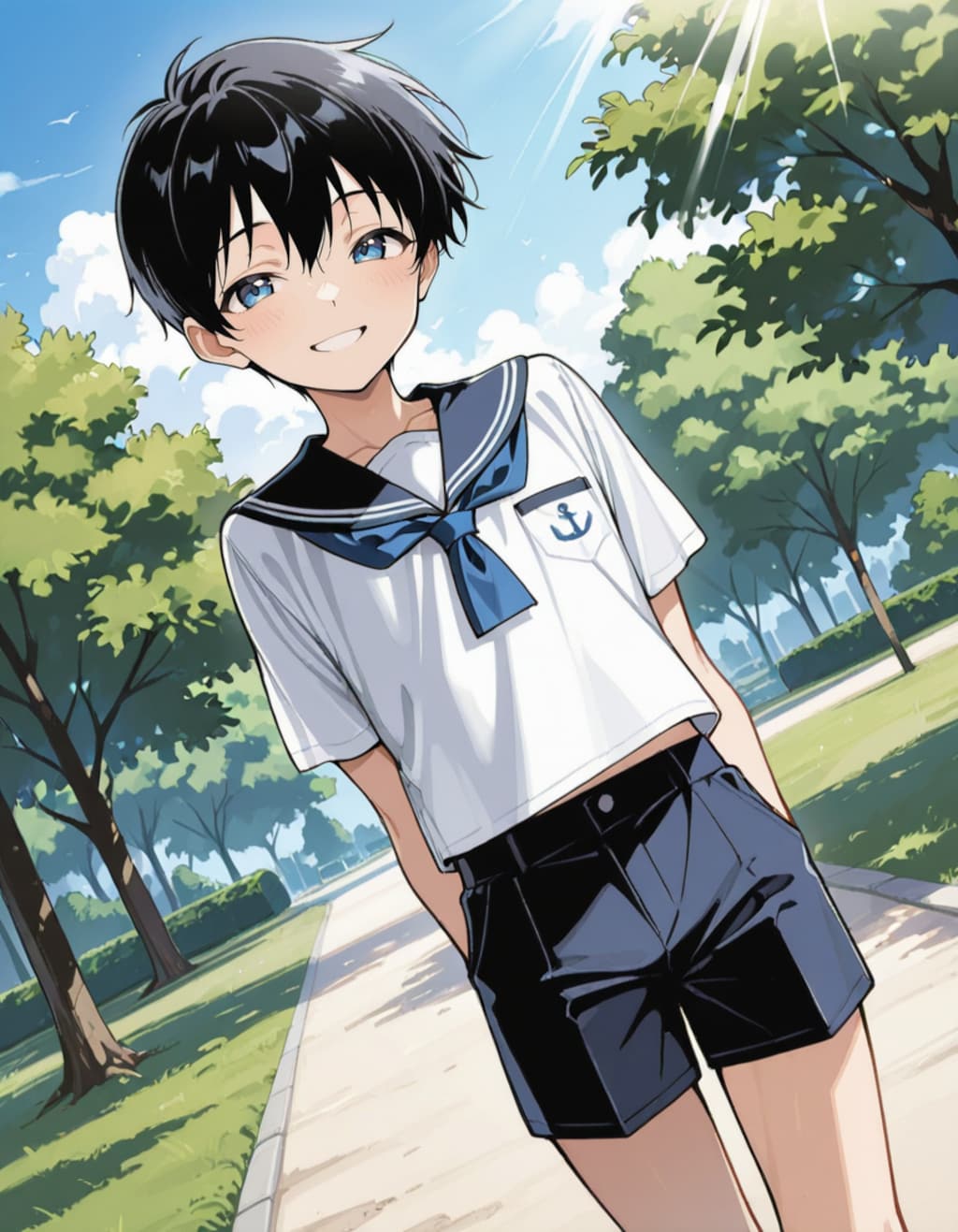 セーラー短パンショタ