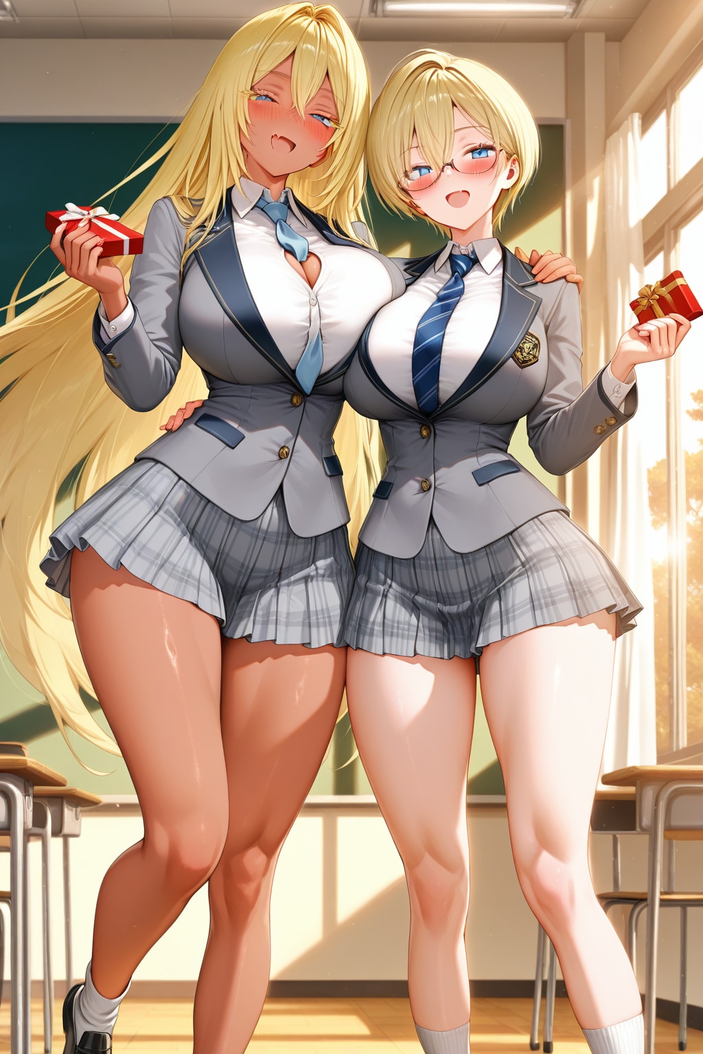 私と姉のチョコどっちが欲しいですか？ | の人気AIイラスト・グラビア