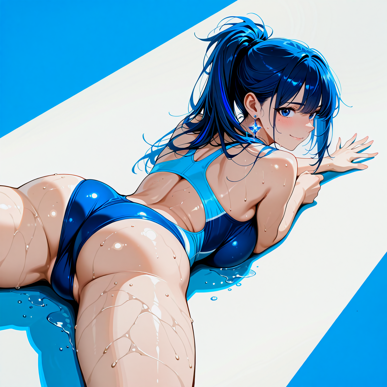 プールサイドで、あいのきらめく夏のひととき