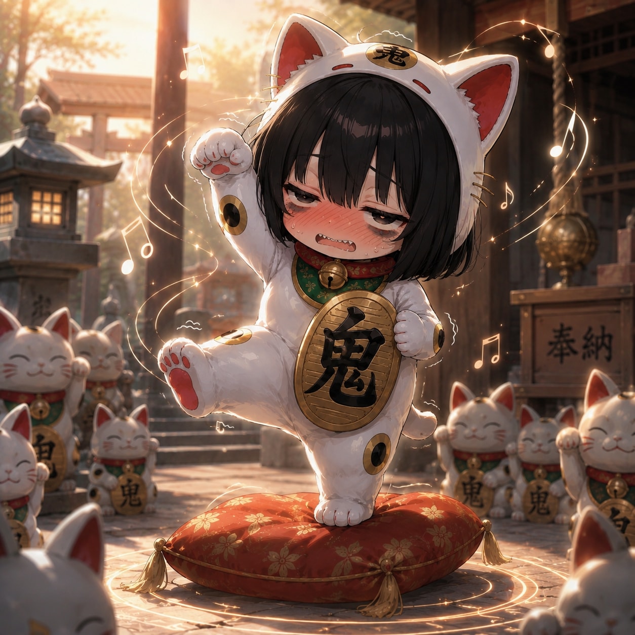 にいちゃん…まねきねこでも おどりださなきゃ いけないのかよぅ…🐾 | の人気AIイラスト・グラビア