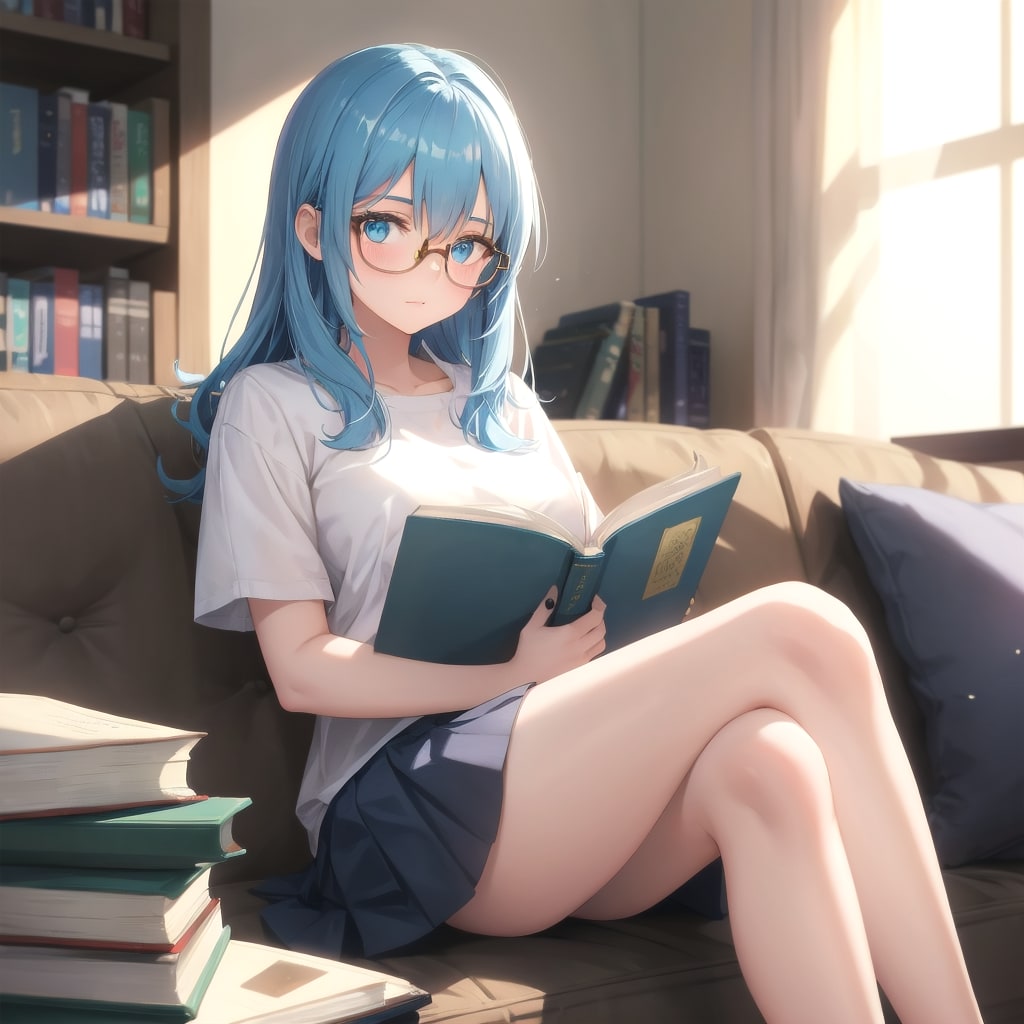 趣味1：読書 | の人気AIイラスト・グラビア