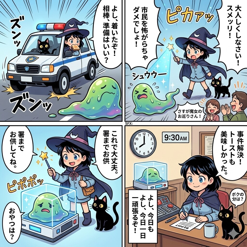魔女警官とスライム捕獲作戦