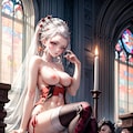 聖なる絆 - 堕姫のジューンブライド教会を彩るアートヌード 6枚目