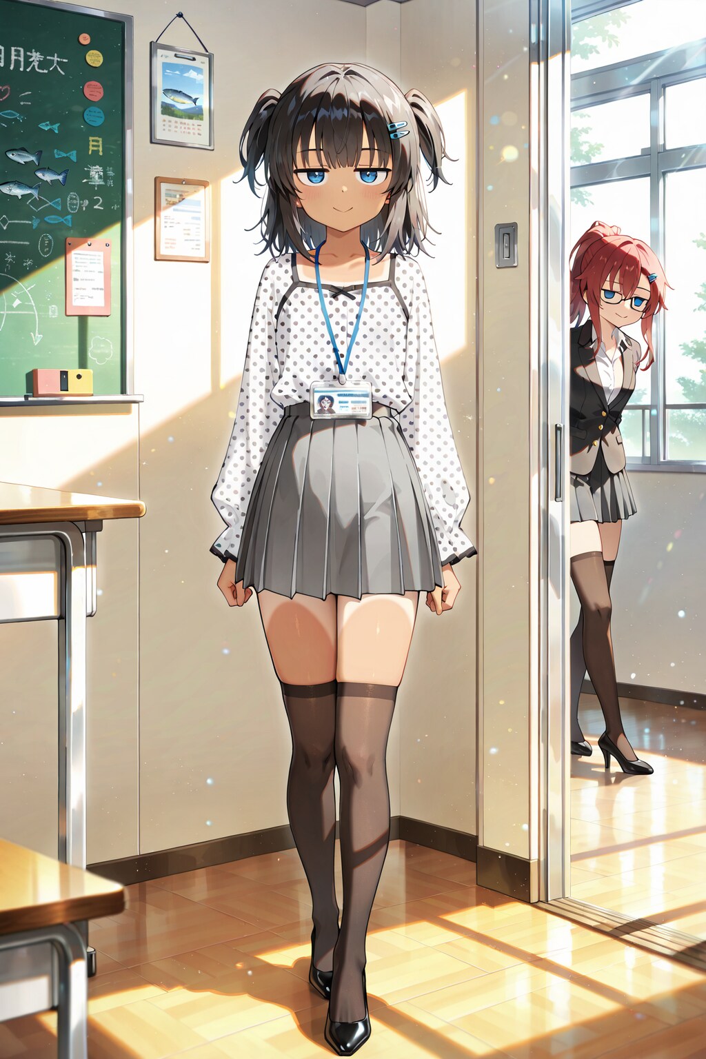 こなつちゃん、ジト目先生と色々チェーンジ！