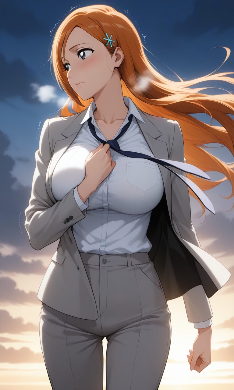 織姫　ネクタイ緩め