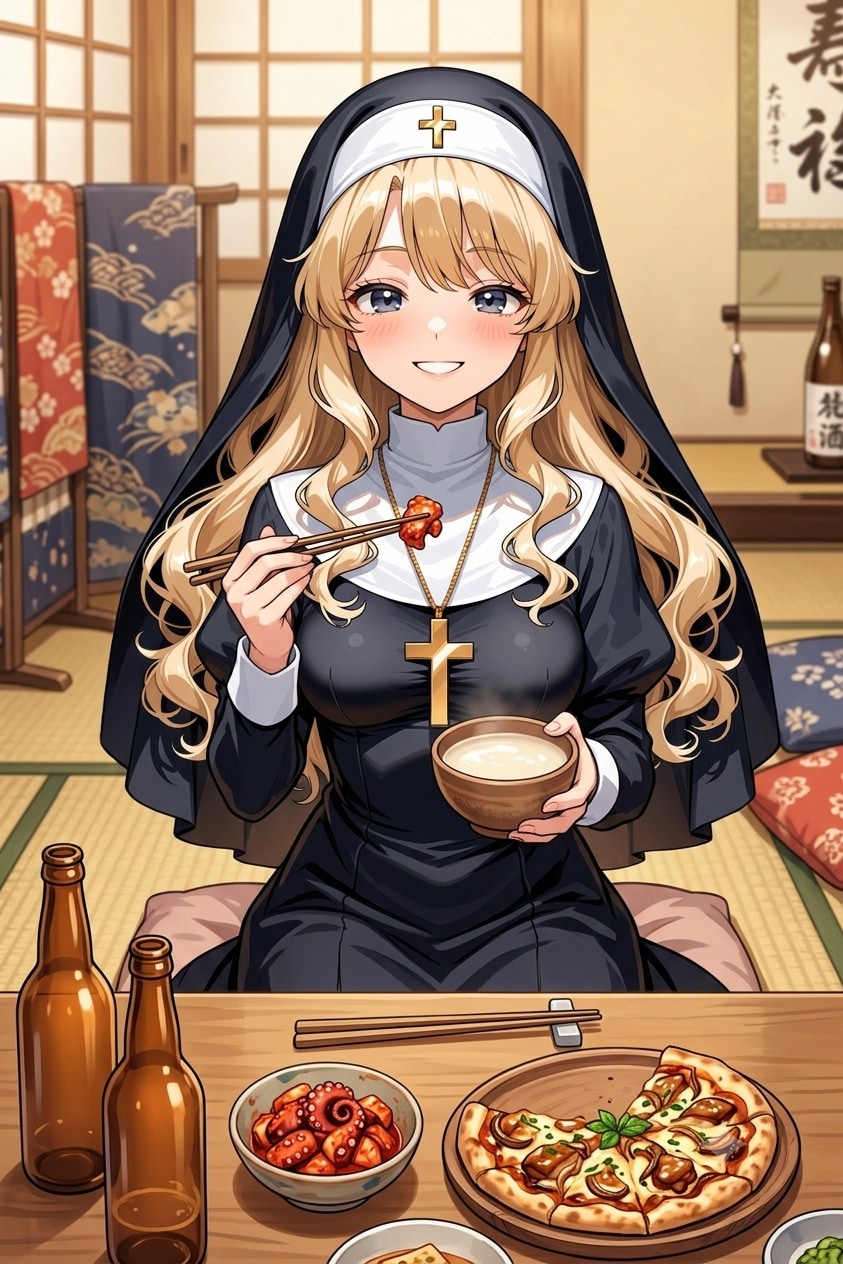 マッコリを呑むラベリアさん