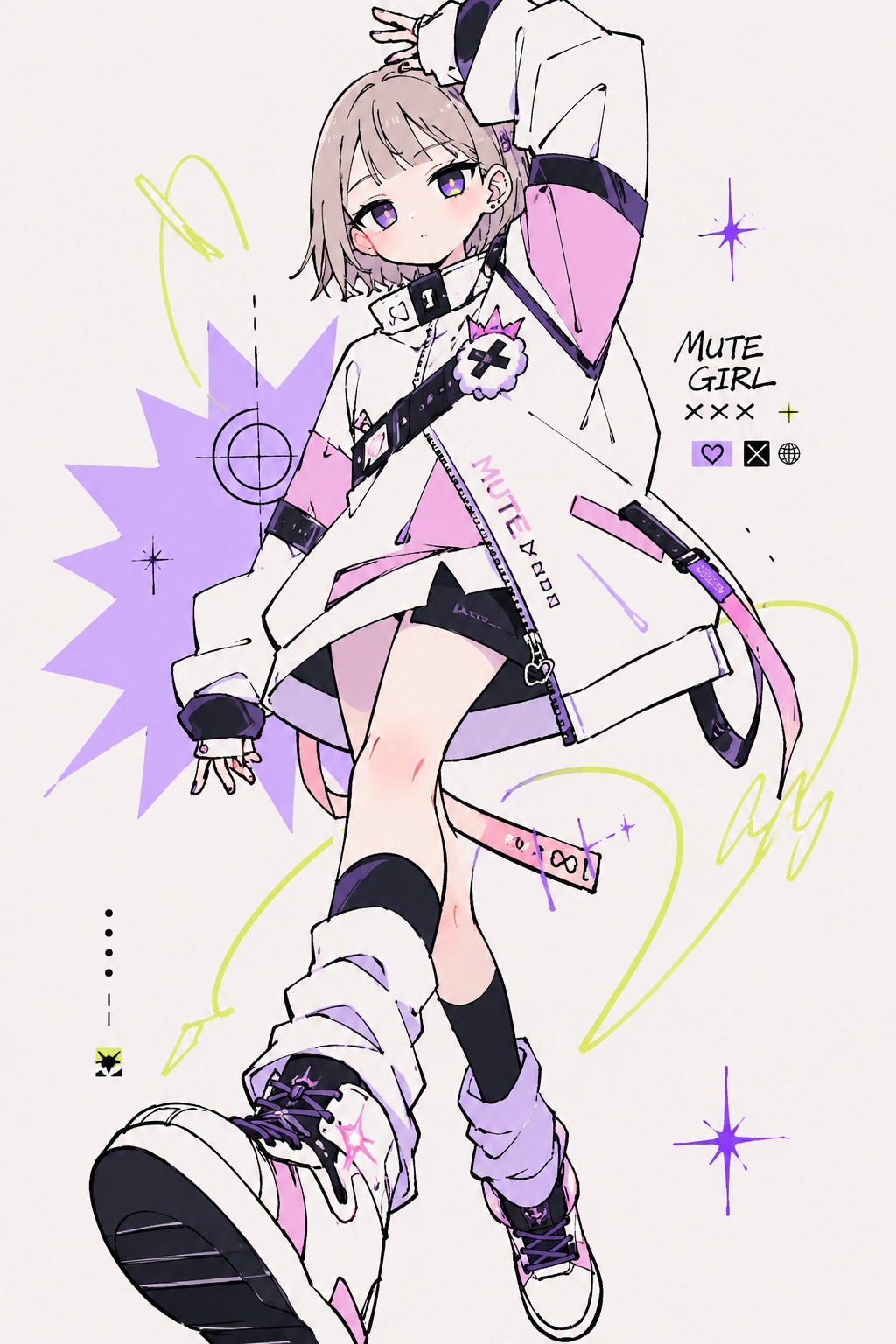 実験中のイラスト
