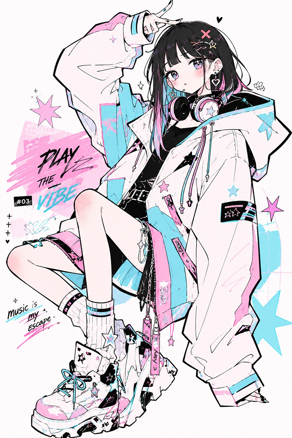 実験中のイラスト