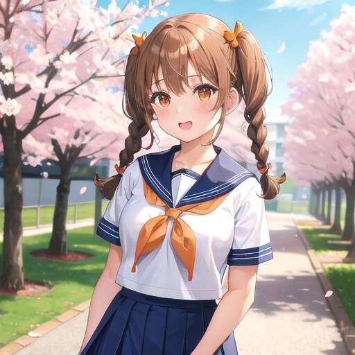 おさげ少女
