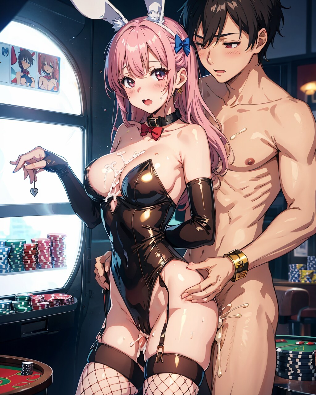 バニーガール＋立位後背位＋モデル比較