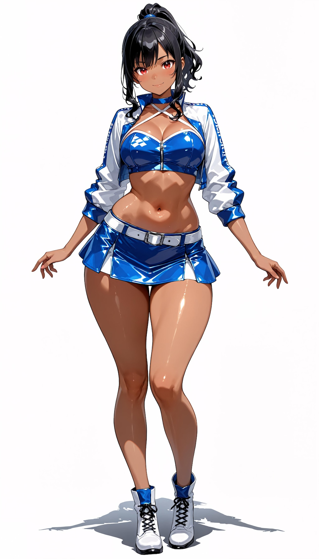 褐色ポニテJKレースクイーンその１