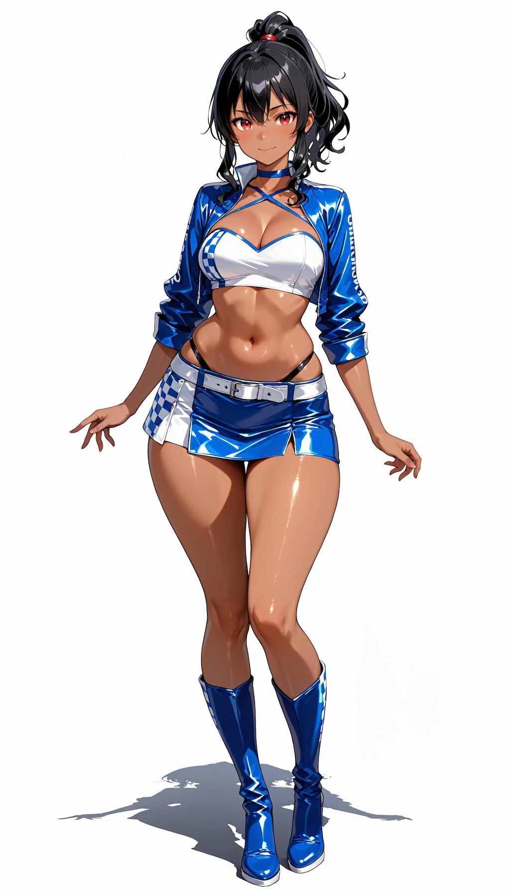 褐色ポニテJKレースクイーンその１