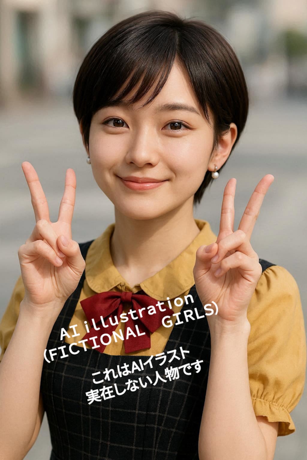 楽しそうなショートカット美少女