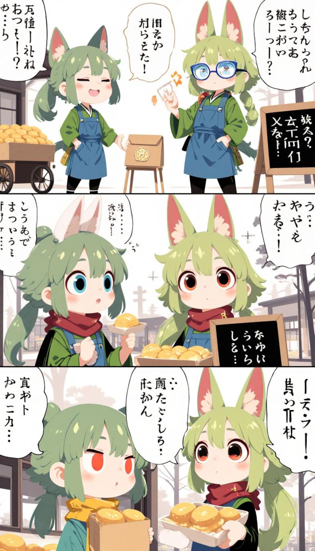 没絵にセリフを付けてもらいました
