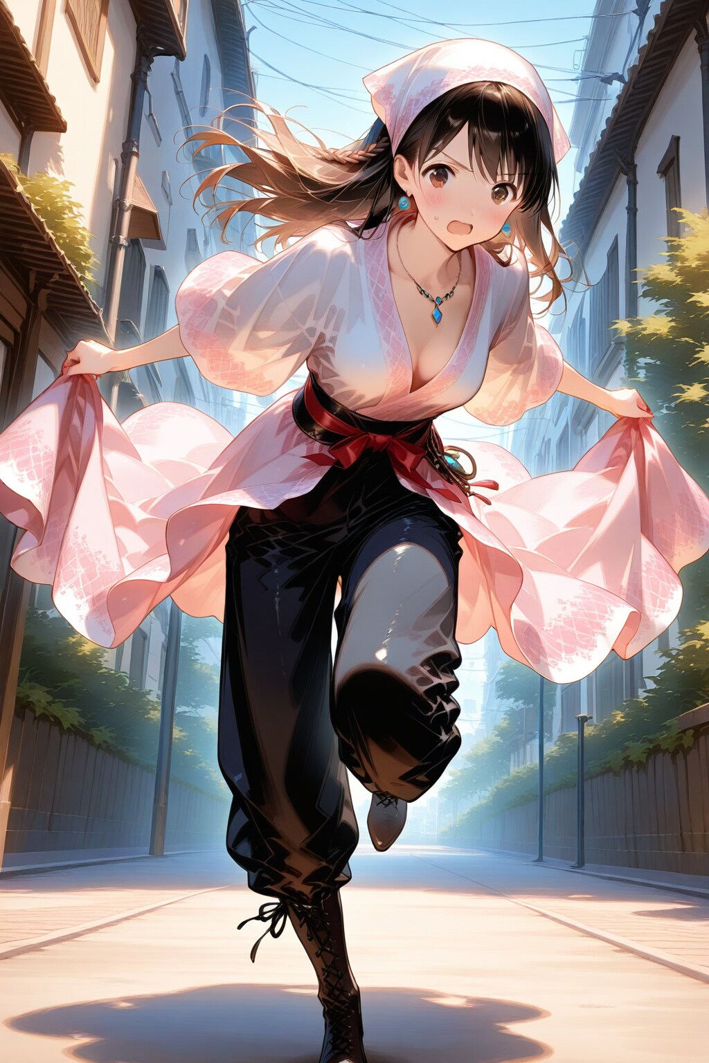 民族衣装？でダッシュする女の子#１