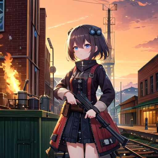 銃戦 | の人気AIイラスト・グラビア