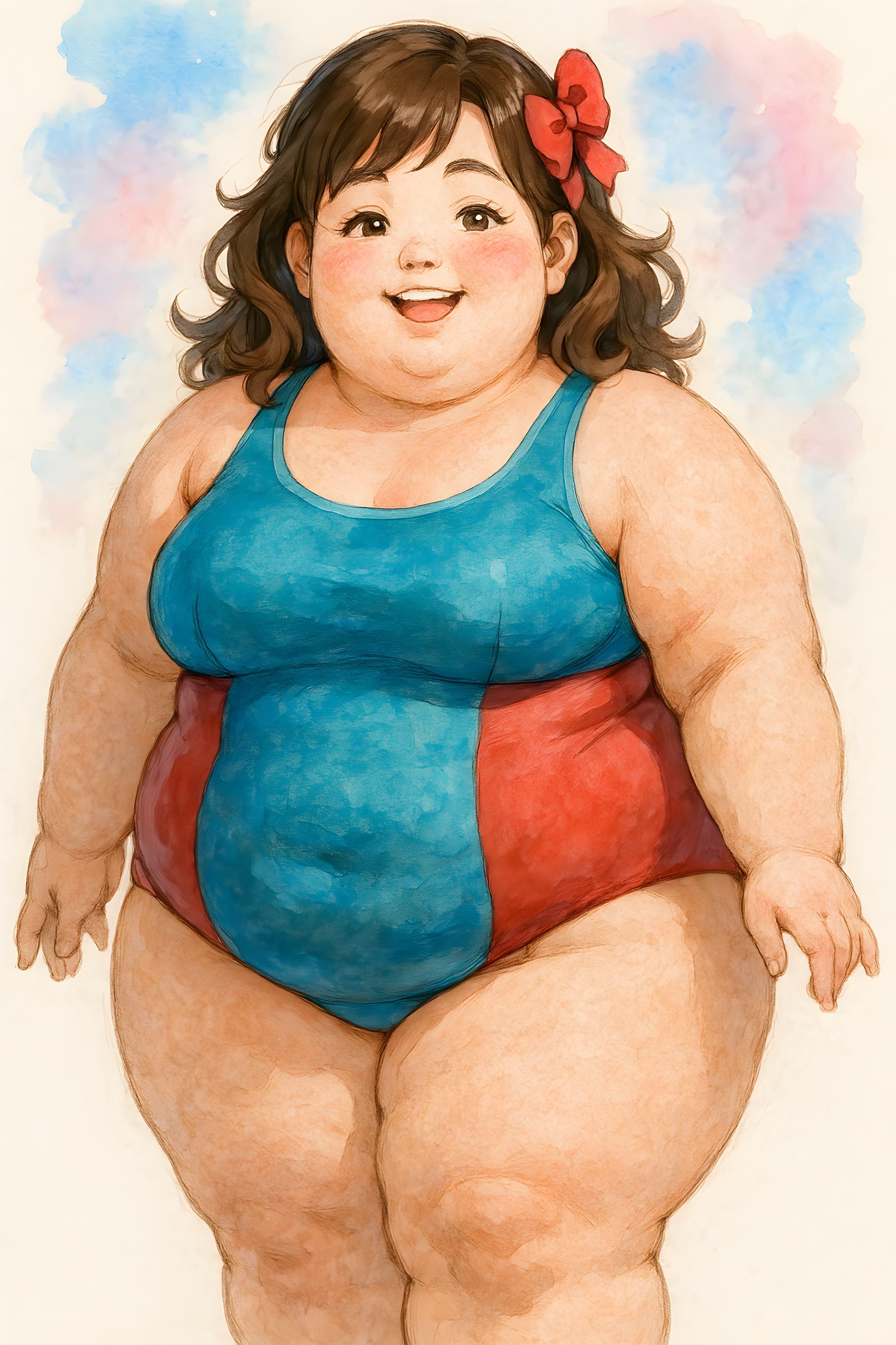 ミケぽちゃ女子とリボン