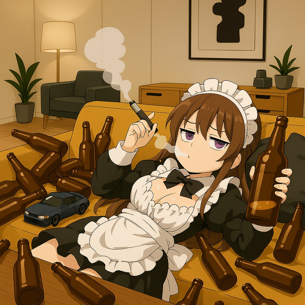 おう、帰ったか飲む？のメイド