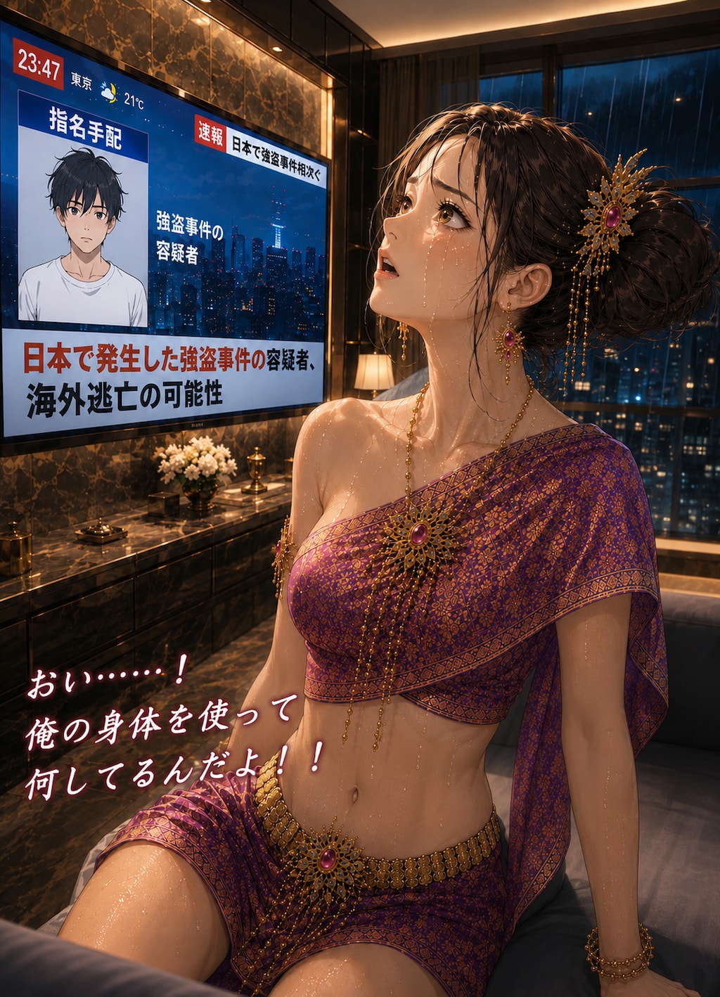 お団子娘と肉体交換