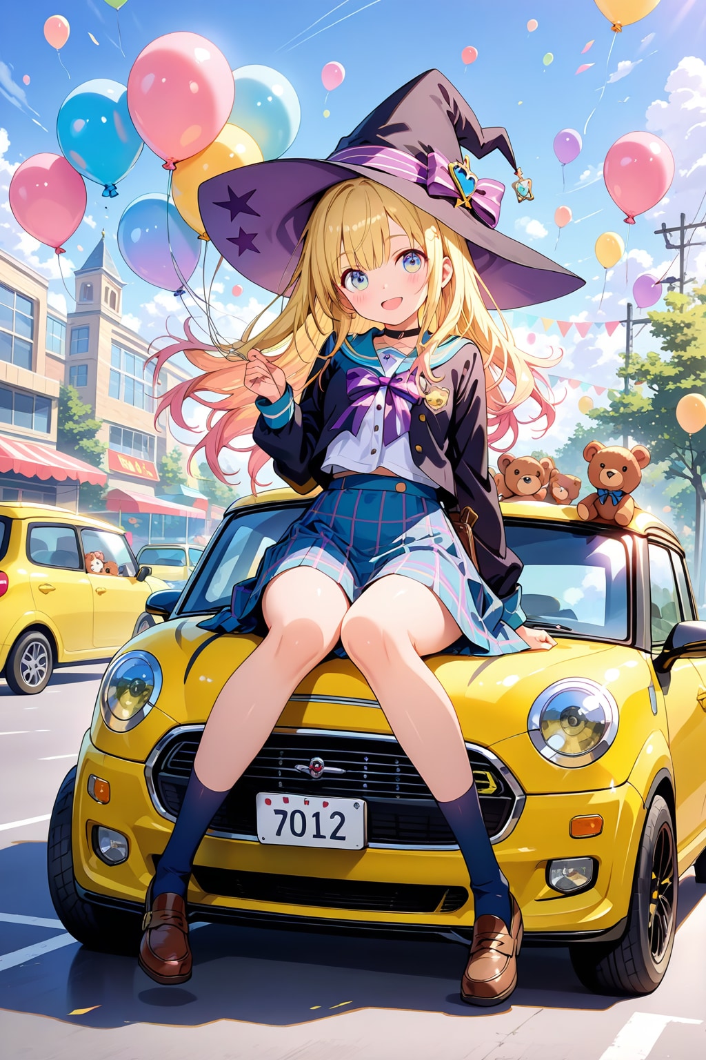 車と魔女と風船🎈 | の人気AIイラスト・グラビア