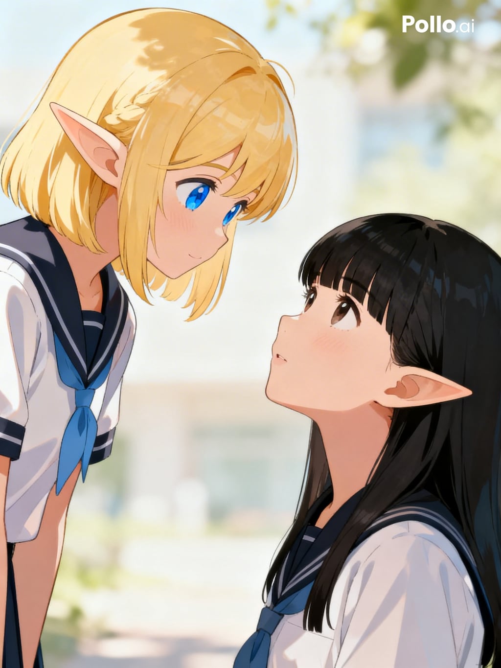 エルフと黒髪