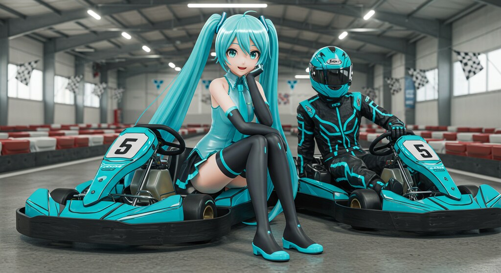 初音ミクとレーシングカート　　リメイク版