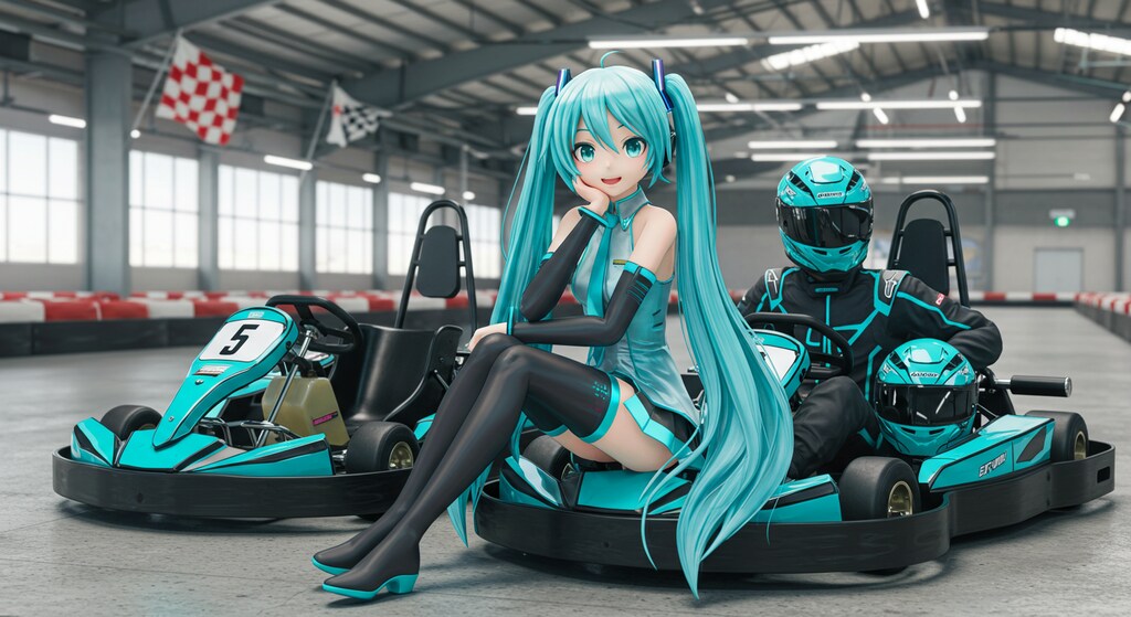 初音ミクとレーシングカート　　リメイク版