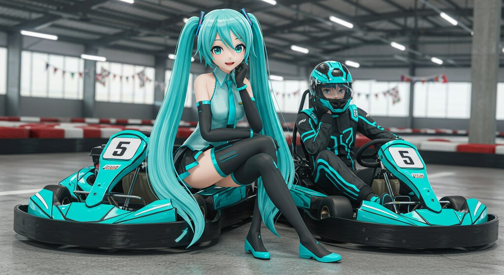 初音ミクとレーシングカート　　リメイク版