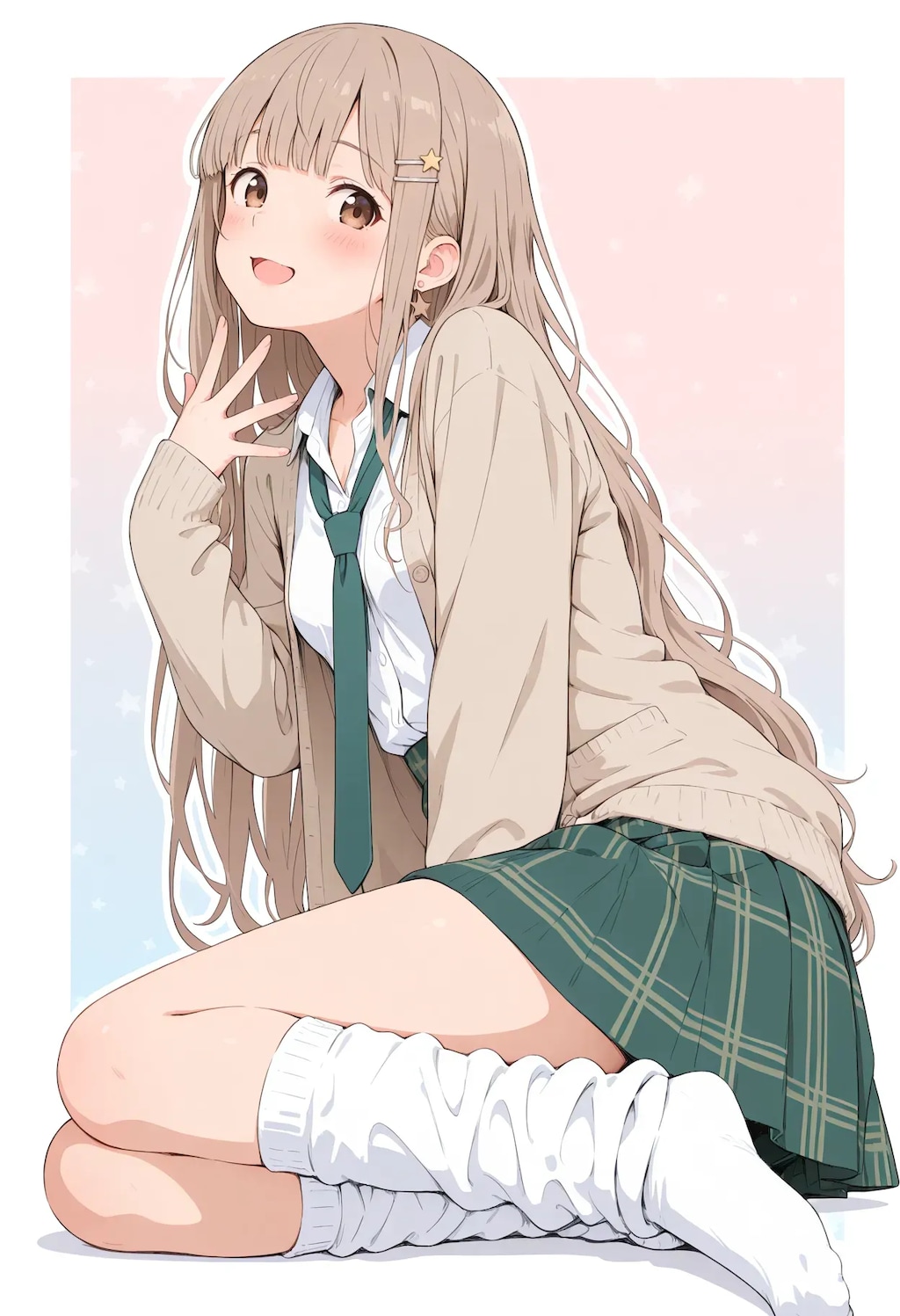 カーディガンとルーズソックス