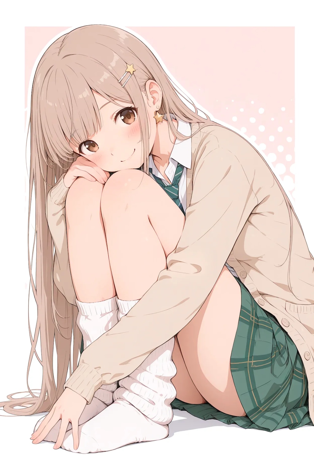 カーディガンとルーズソックス