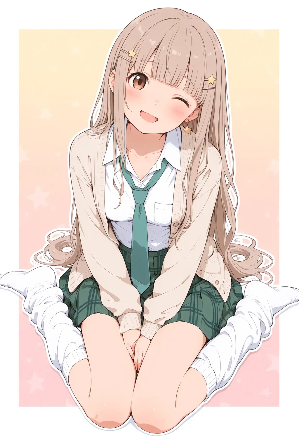 カーディガンとルーズソックス