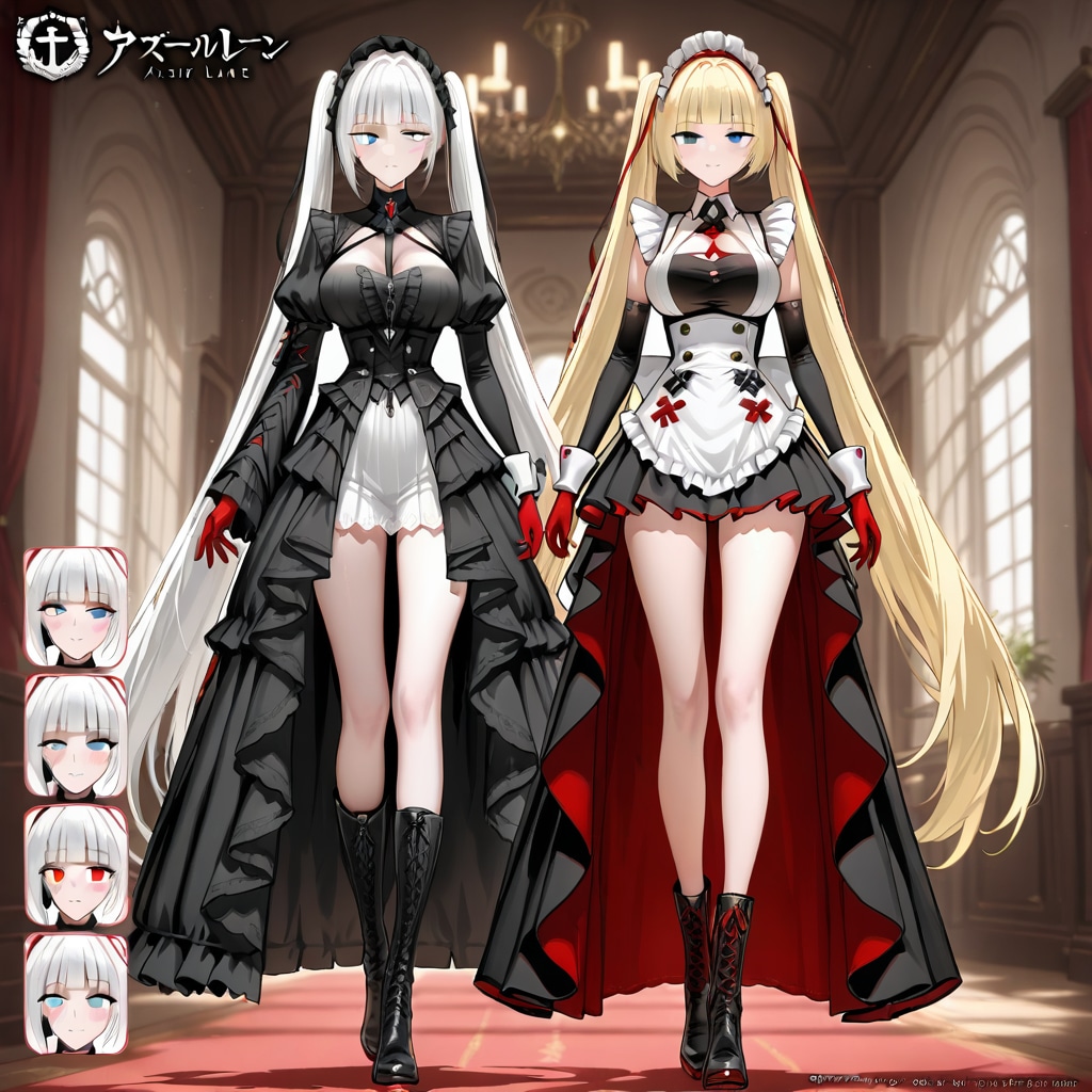 何故二人ならんで表情が四つ並びになってるのか？ | の人気AIイラスト・グラビア