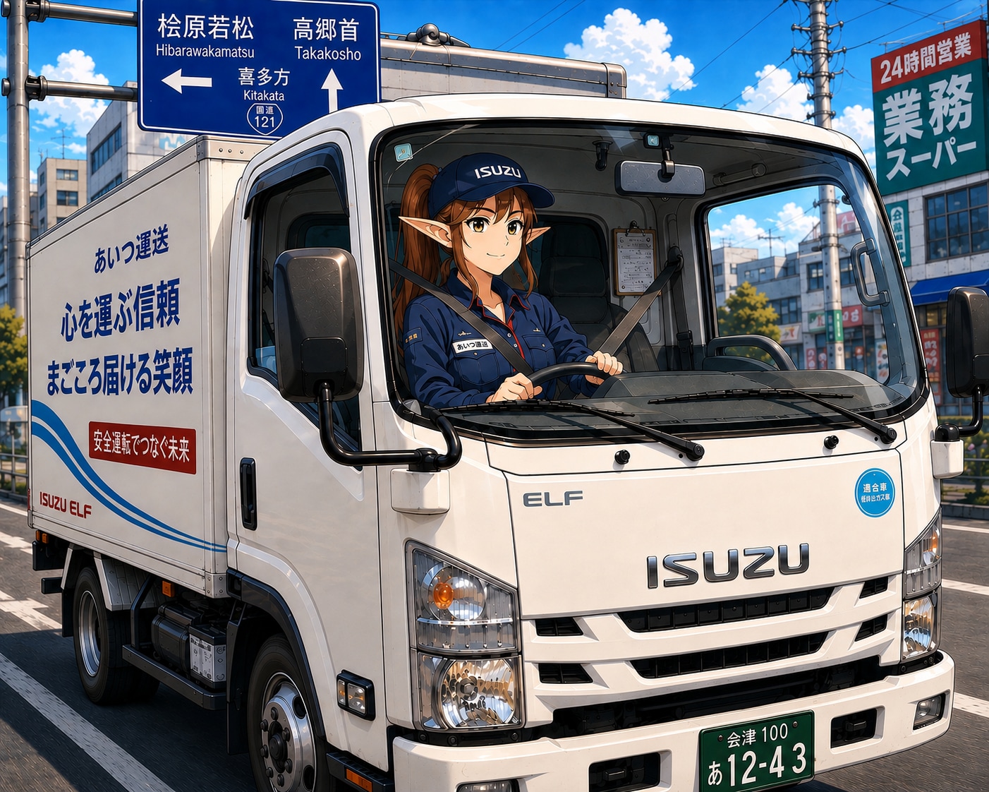 どこまでもどこまでも〜 走れ走れ エルフのトラック🎵